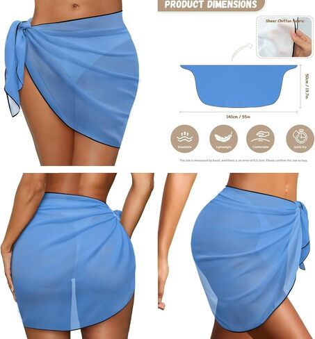 2 Piece Women's Triangle Tie Side Bikini Sets Swimsuit Cover Ups Beach Skirt Sexy Bathing Suit Clear Straps Bikini in Kuwait