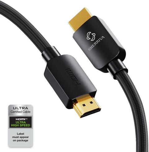 كابل HDMI 10K 8K - كابل HDMI 2.1، سلك HDMI معتمد عالي السرعة، يدعم 4K@240 هرتز، 1080p، 48 جيجابت في الثانية، HDR، متوافق مع PS5، PS4، التلفزيون، الكمبيوتر الشخصي (3.3 قدم) in Kuwait