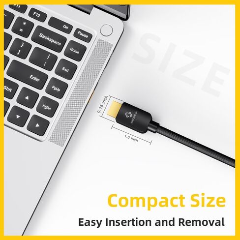 كابل HDMI 10K 8K - كابل HDMI 2.1، سلك HDMI معتمد عالي السرعة، يدعم 4K@240 هرتز، 1080p، 48 جيجابت في الثانية، HDR، متوافق مع PS5، PS4، التلفزيون، الكمبيوتر الشخصي (3.3 قدم) in Kuwait
