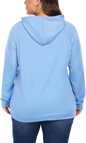 Plus Size Hoodies for Women Long Sleeve Pullover Shirts Drawstring Tops XL-5XL in Kuwait