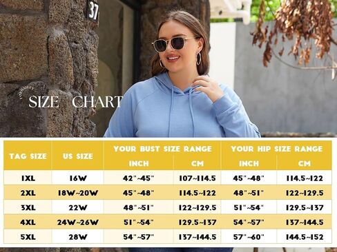 Plus Size Hoodies for Women Long Sleeve Pullover Shirts Drawstring Tops XL-5XL in Kuwait