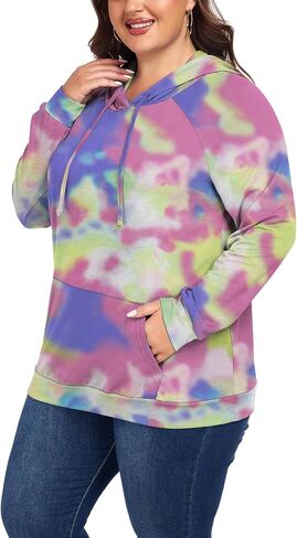Plus Size Hoodies for Women Long Sleeve Pullover Shirts Drawstring Tops XL-5XL in Kuwait