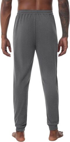 3 Pack Men's Lounge Pants with Pockets, Fleece Thermal Sleep Pajama Pants Relaxed Fit Jogger Sweatpants for Men in Saudi Arabia