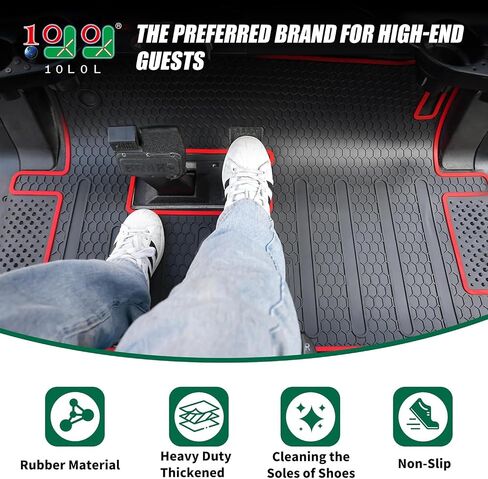 10L0L Golf Cart Mat-Premium Rubber Mat Heavy Duty Non-Slip for Club Car Onward/Tempo/Villager/V4L/Precedent (Since 2004) Golf Cart Floor Mats (Black) in Saudi Arabia