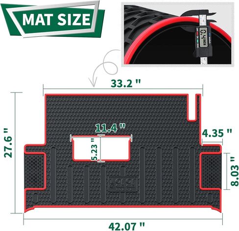 10L0L Golf Cart Mat-Premium Rubber Mat Heavy Duty Non-Slip for Club Car Onward/Tempo/Villager/V4L/Precedent (Since 2004) Golf Cart Floor Mats (Black) in Saudi Arabia