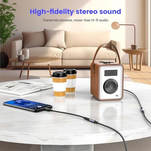 MOSWAG 3.5 ملم أنثى إلى أنثى موصل Aux، TRRS 4-Pole Extension Stereo Coupler Plug Converter كابل تمديد الصوت لأجهزة الكمبيوتر المحمولة، سطح المكتب، أجهزة الكمبيوتر الشخصية، الجيتارات، DVD، الخلاطات، مكبرات الصوت - 8 بوصة/20 سم in Saudi Arabia