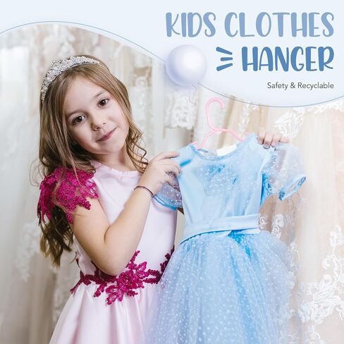 HOUSE DAY Plastic Baby Hangers for Closet 60 Pack, Durable Plastic Kids Hangers for Baby Clothes, Thin & Compact Childrens Hangers, Space Saving White Baby Hangers, Small Hangers for Kids Clothes in Kuwait