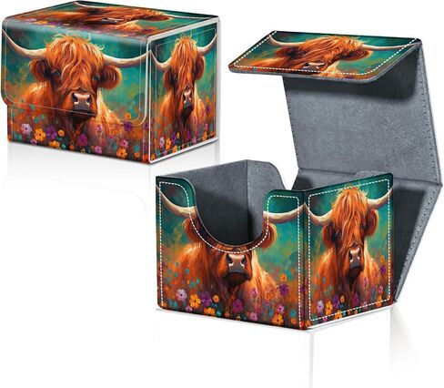 Card Deck Box for MTG Trading Cards with Magnetic Closure,Premium Card Storage Box Case Cover for TCG CCG Magic Cards,Green Frog Lotus in Kuwait