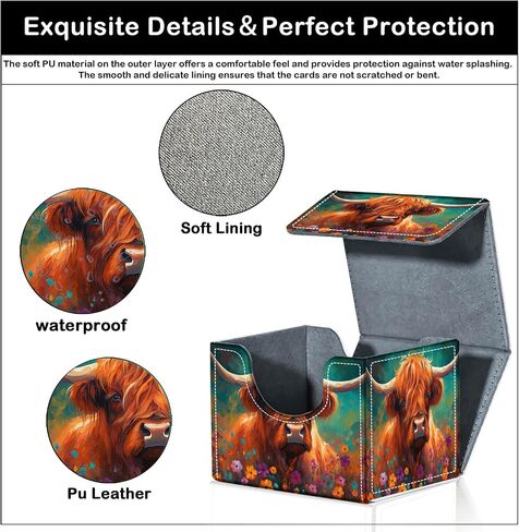 Card Deck Box for MTG Trading Cards with Magnetic Closure,Premium Card Storage Box Case Cover for TCG CCG Magic Cards,Green Frog Lotus in Kuwait