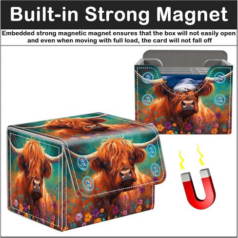 Card Deck Box for MTG Trading Cards with Magnetic Closure,Premium Card Storage Box Case Cover for TCG CCG Magic Cards,Green Frog Lotus in Kuwait