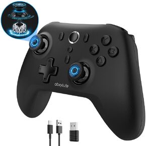 Abxylute C6 Wireless PC Controller, Bluetooth Gaming Controller - Hall Triggers & Joysticks for Windows PC, Nintendo Switch Pro/OLED/Lite, Steam Deck, Android TV/Mobile, iPhone & Tesla Vibration Turbo