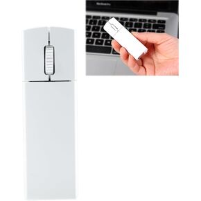Wireless Mouse, Mini Small Wireless Mouse, Travel Mouse, Portable Mini Cordless Mouse, Rechargeable Wireless Mouse, 2.4G Optical Mouse with USB Receiver for PC Laptop Computer,(White)