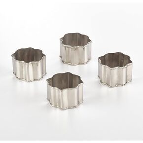 Saro Lifestyle Classic Round Design Napkin Rings (Set of 4), Gold, Set of 4