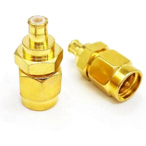 2PCS SMA MCX Antenna Adapter, SMA Male to MCX Male Coax Connector, MCX to SMA Loss Low Coax Cable Adapter for WiFi Antenna,FPV Drones, Audio, Video