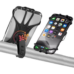 Alessia Cara 2 PCS Bike Phone Mount 360° Rotatable Bike Phone Holder Universal Cell Phone Bicycle Stand for iPhone Car Stand Mobile Phone Fixed Stand Mobile Phone Stand for Riding Navigation（Black