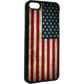 for American Flag iPod Touch 6 Case Vintage American Flag for iPod Touch 6 Case(Black Hard Plastic)