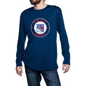 NHL Mens Loose Fit Performance Rashguard Wicking Long Sleeve Shirt