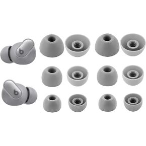 Replacement Silicone Tip Ear Tips Compatible with Beats Studio Buds + Headphones,Fit in Case, Studio Bus Plus Earbuds Tips, S/M/L 6 Pairs Transparent 713