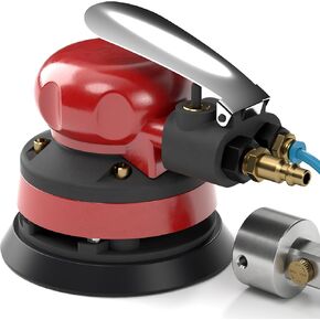 جهاز تلميع هوائي، قرص سنفرة مداري رطب مقاس 5 بوصات، مجموعة آلة طحن وملمع هواء النخيل العملي المحمول مع أنبوب مياه مشترك مدخل لتلميع الخشب المعدني، والصنفرة in Kuwait