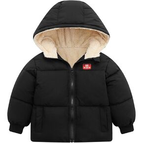 Winter Down Coats for Kids Baby Boys Girls Light Puffer Padded Jacket with Hooded Toddler Outerwear