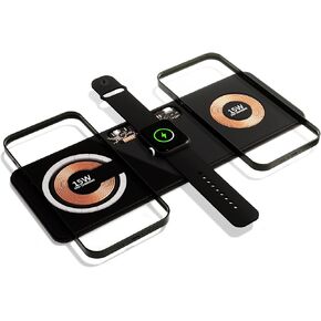 3 in 1 Magnetic Charging Pad Double 15W, Fast Wireless Charging Station, Charger for iPhone 15/14/13/12 Series, Android, Apple Watch, AirPods Pro and Others