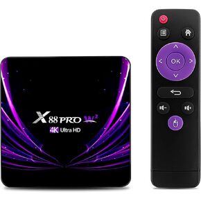 Sidiwen Android TV Box, Android 11.0 TV Box Amlogic S905W2 Quad-core TV Box 4GB 32GB 4K Ultra HD Android Box Support BT 5.0, 2.4G/5G WiFi, 10M/100M Ethernet RJ-45