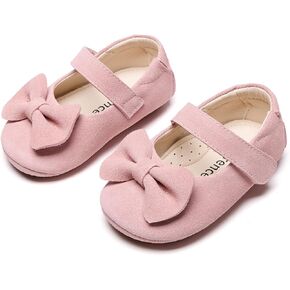 Kiderence Baby Girls Prewalker Mary Jane Flats Bowknot Princess Dress Shoes (Infant/Toddler)