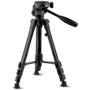 47inch Tripod with Bubble Level and Quick Release Plate,1/4"-20 Screw Mount - Compatible with Laser Level and Camera