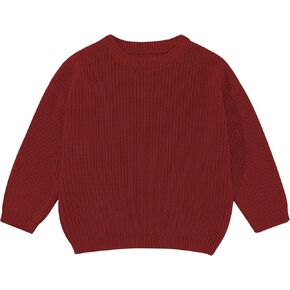 ESHOO Baby Girl Boy Knit Sweater Blouse Toddler Pullover Sweatshirt Crewneck Long Sleeve Tops for Kids Fall Winter Clothes in Kuwait