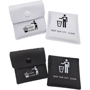 4Pcs Reusable Ash Pouch Fireproof Mini Ashtray Environmental Portable Ashtray for Travel or Daily Use