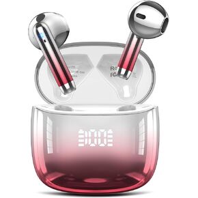 Wireless Earbuds, Bluetooth Headphones 48H Playtime Ear Buds with LED Power Display, IPX7 Waterproof Bluetooth 5.3 Earphones in-Ear Earbuds with 4 Mic for Android iOS Cell Phone Laptop, Black