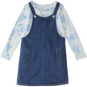 Levi's® Baby Girl's Long Sleeve T-Shirt and Skirtall Two-Piece Outfit Set (Toddler) Omphalodes 2T Toddler