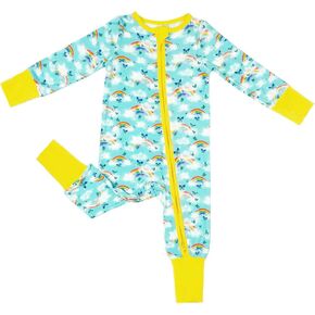 Haloumoning Baby Girl Clothes Newborn Zipper Long Sleeve Romper Jumpsuit One Piece Outfits Footies
