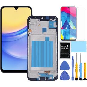AMOLED for Samsung Galaxy A15 5G Screen Replacement for Samsung A15 4G / 5G Screen Replacement with Frame kit A156u A156m A156f s156vl A156w LCD Touch Display digitizer with Tools 6.6 '' Black
