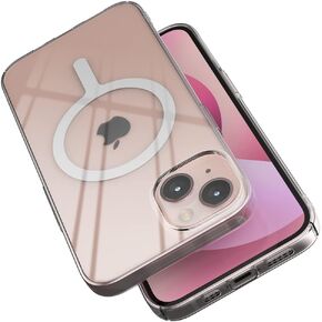 Sinjimoru iPhone 13 Pro Max Ultra Thin Clear Phone Cover for MagSafe Case, Non Yellowing Strong Magnetic Slim Fit Cell Phone Case Crystal Clear for iPhone 13 Pro Max. M-AiroFit Basic