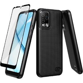 Ailiber for BLU View 5 Pro B170D Phone Case, with Screen Protector, Dual Layer Shockproof Protective, Silicone Bumper Non Slip Back, Heavy Duty Rugged Cell Phone Cover for BLU View 5 Pro-Rose Gold