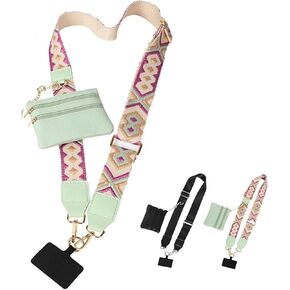 Cell phone organizer with zipper pocket, phone holder, adjustable crossbody strap, alternative to handbags and wallets
