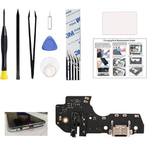 Charging Port Replacement Kit Compatible with Galaxy A03S US Version, SM-A037U, SM-A037W, SM-A037U1 Dock Board USB-C Connector, with Instruction Manual, Toolkit