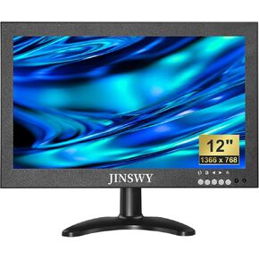 شاشة HDMI صغيرة مقاس 8 بوصات، شاشة مراقبة أمان 1280x720 16:9 IPS شاشة CCTV معدنية صغيرة تدعم مدخل HDMI/VGA/AV/BNC مع حامل حائط، جهاز تحكم عن بعد، مكبرات صوت، مناسبة لكاميرا الأمان in Kuwait
