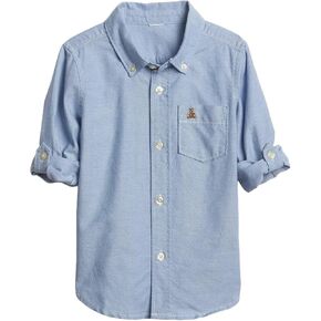 GAP Baby Boys' Oxford Convertible Button-Down Shirt