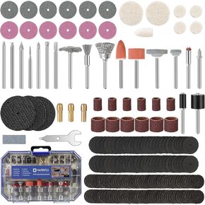 HARDELL Rotary Tool Accessories, 230pcs Power Rotary Tool Accessories Kit, 1/8"(3.2mm) Diameter Shanks, Universal Fitment for Easy Cutting, Polishing, Sanding, Carving, Grinding, Engraving
