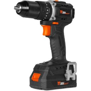 WEN Cordless Hammer Drill and Driver, Brushless with 1/2-Inch Chuck, 20V Max 2.0 Ah Lithium-Ion Battery and Charger (20121)