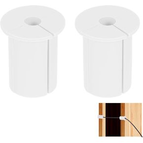 Thinp 2 Pcs Cable Routing Kit for Starlink,Silicone Cable Grommet Wall Grommet Starlink Cable Grommet Wall Grommets for Cables Cable Pass Through Grommet for 1" Wall Hole Furniture Wire Hole(White)
