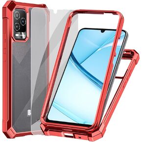 Ailiber for BLU View 5 Pro Case, BLU View5 Pro B170D Clear Phone Case, Transparent [Anti Yellowing], with [Screen Protector], Dual Layer Shockproof Bumper, Silicone Cell Phone Case-Gold