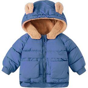 TUONROAD Baby Girls Coats for 6 Months-5 Years Toddlers Boy Winter Jacket Warm Bear Hooded Outdoor Coats Size 5