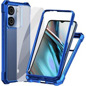 Ailiber for BLU View 5 Case, BLU View5 B160V Clear Phone Case, Transparent [Anti Yellowing], with [Screen Protector], Dual Layer Shockproof Bumper, Silicone Cell Phone Case-Gold in Saudi Arabia