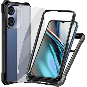 Ailiber for BLU View 5 Case, BLU View5 B160V Clear Phone Case, Transparent [Anti Yellowing], with [Screen Protector], Dual Layer Shockproof Bumper, Silicone Cell Phone Case-Gold