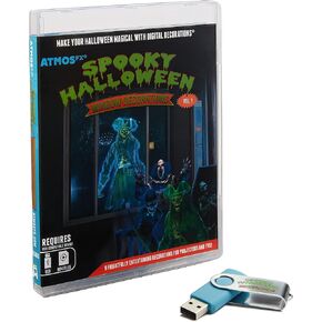 AtmosFX® Spooky Halloween Digital Decoration on USB Includes 9 Atmosfx Video Effects for Hallloween