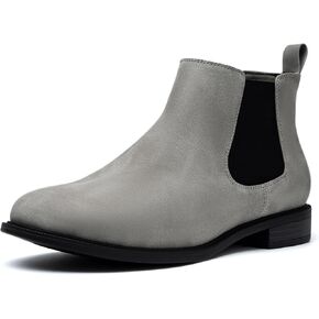 ANJOUFEMME Womens Fall Flat Chelsea Boots, Classic Comfortable Short Ankle Boots, Fashion Dress Booties