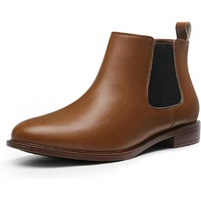 ANJOUFEMME Womens Fall Flat Chelsea Boots, Classic Comfortable Short Ankle Boots, Fashion Dress Booties